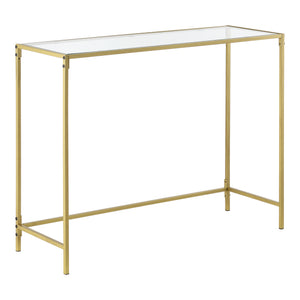Console tafel Alajarvi sidetable metaal en glas 100x35x80 cm - 2 varianten