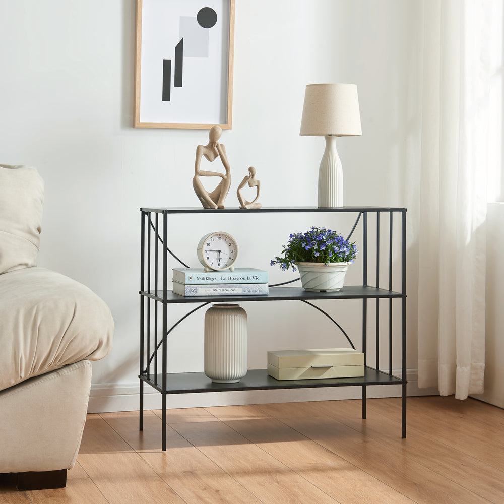 Konsolentafel Baarn 65,5x70x32 cm Zwart [en.casa] - premiumXL