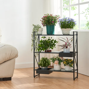 Plantenrek Berkelland Metaal Zwart [en.casa] - premiumXL