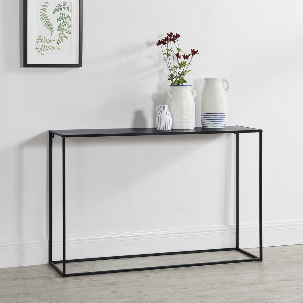 Console tafel metaal zwart in verschillende maten [en.casa] - premiumXL