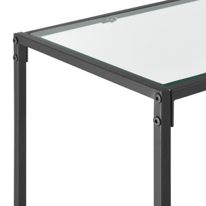 Console tafel Alajarvi sidetable metaal en glas 100x35x80 cm - 2 varianten
