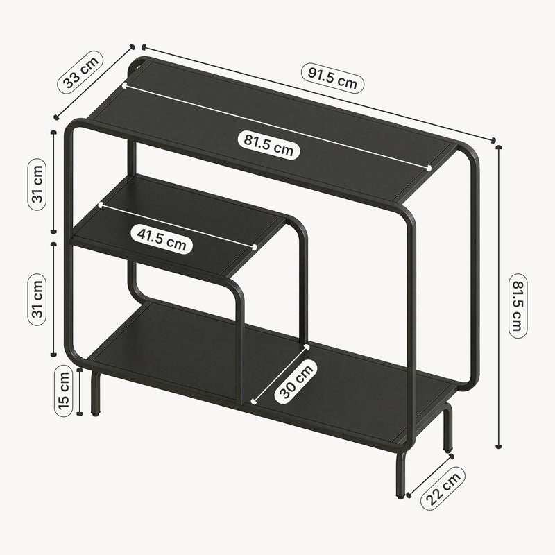 Maatschets Consoletafel Færder zwart mat [en.casa]
