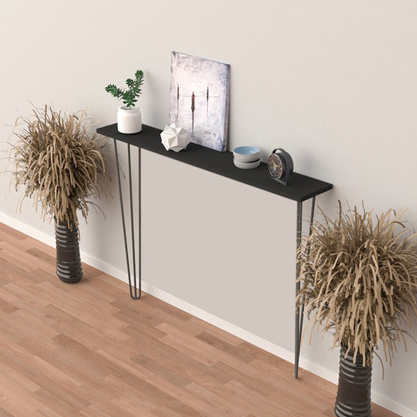 [en.casa] Wandplank met pinpoten Kokemäki zwart - 2 varianten