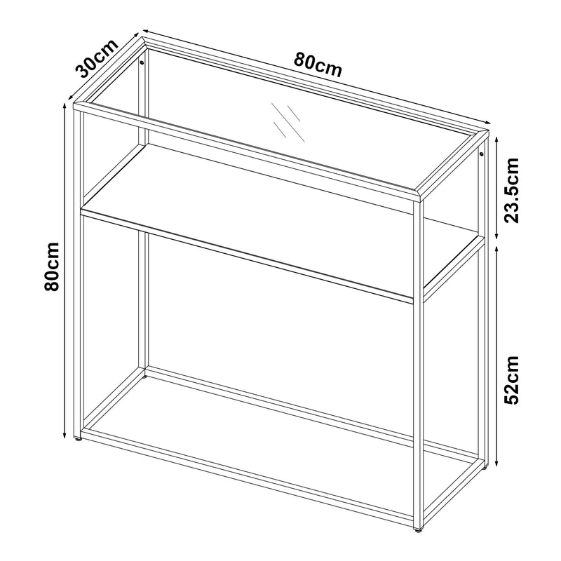 Maatschets Console tafel Kuhmo sidetable 80x80x30 cm [en.casa]