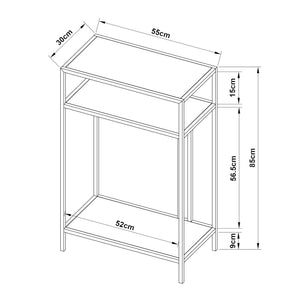 Console tafel Kumlinge metaal [en.casa]