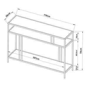 Console tafel Kumlinge metaal [en.casa]