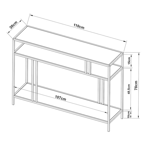 Console tafel Kumlinge metaal [en.casa]