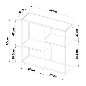 [en.casa] Console tafel Strömstad sidetable 80x80x26 cm - 2 varianten