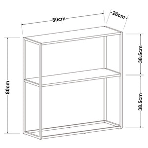[en.casa] Console tafel Strömstad sidetable 80x79,5x26 cm - 2 varianten