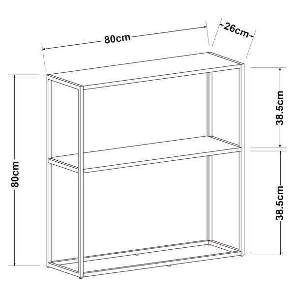 [en.casa] Console tafel Strömstad sidetable 80x79,5x26 cm - 2 varianten