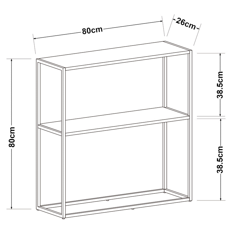 Maatschets [en.casa] Console tafel Strömstad sidetable 80x79,5x26 cm - 2 varianten