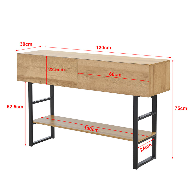 Maatschets Consoletafel Varberg 120x30x75 cm [en.casa]