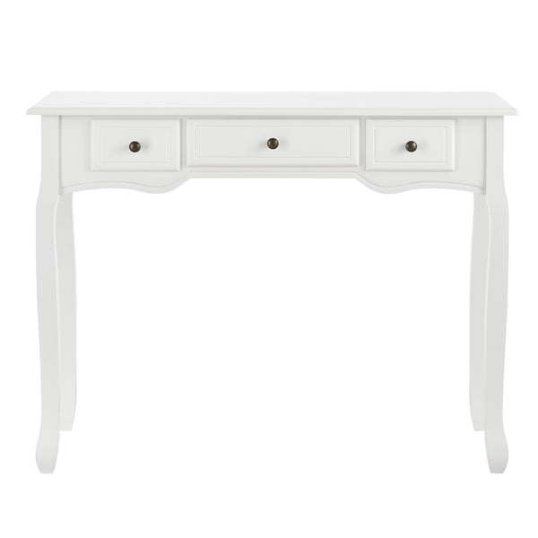 Console tafel sidetafel met 3 lades landelijk grenen en MDF 100x35x78 cm - 3 varianten