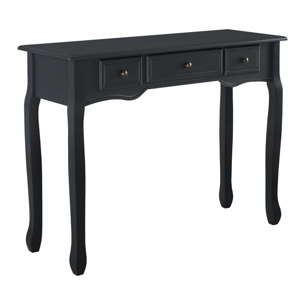 Console tafel sidetafel met 3 lades landelijk grenen en MDF 100x35x78 cm - 3 varianten