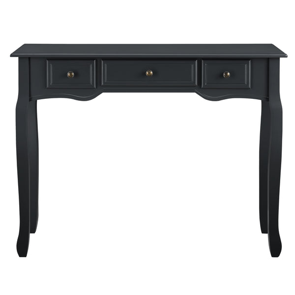 Console tafel sidetafel met 3 lades landelijk grenen en MDF 100x35x78 cm - 3 varianten