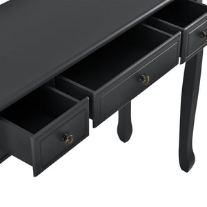 Console tafel sidetafel met 3 lades landelijk grenen en MDF 100x35x78 cm - 3 varianten