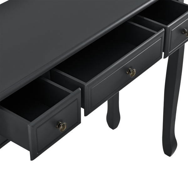Console tafel sidetafel met 3 lades landelijk grenen en MDF 100x35x78 cm - 3 varianten