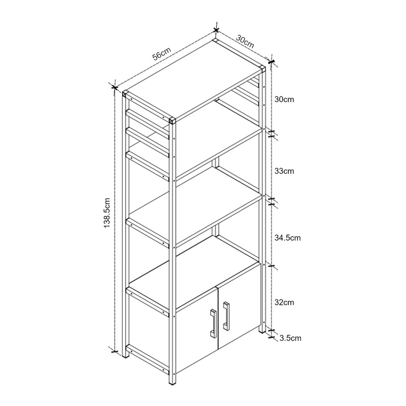 Maatschets Keukenkast Arhuni 139x56x30 cm [en.casa]
