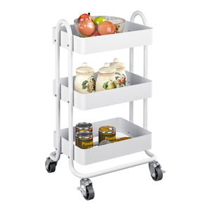 [en.casa] Keukentrolley Pyhäntä met 3 manden 78,5x46x35 cm - 7 varianten