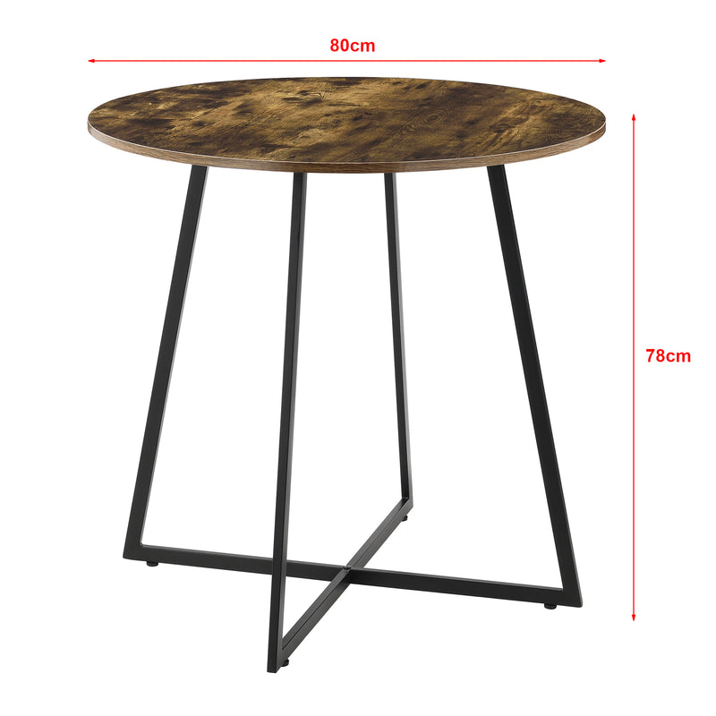 Maatschets [en.casa] Eettafel Vaggeryd rond 78x80 cm - 2 varianten