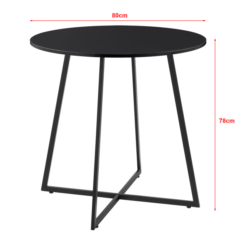 Maatschets [en.casa] Eettafel Vaggeryd rond 78x80 cm - 2 varianten