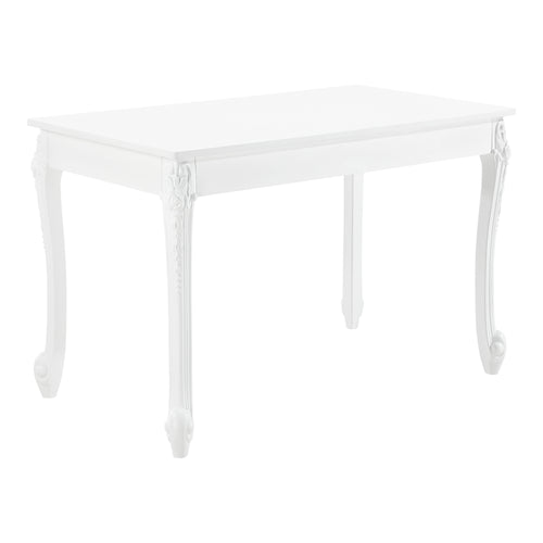 Eettafel Lüneburg landelijk MDF en kunststof wit - 2 maten