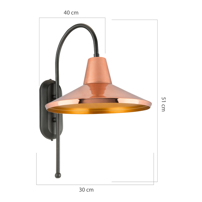 Maatschets [lux.pro] Wandlamp Kirkcaldy E27 - 2 varianten