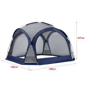 [pro.tec] Paviljoen Grästorp met LED-verlichting 345x345x247 cm - 3 varianten