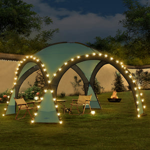 [pro.tec] Paviljoen Grästorp met LED-verlichting 345x345x247 cm - 3 varianten