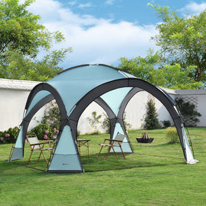 [pro.tec] Paviljoen Grästorp met LED-verlichting 345x345x247 cm - 3 varianten