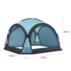 [pro.tec] Paviljoen Grästorp met LED-verlichting 345x345x247 cm - 3 varianten