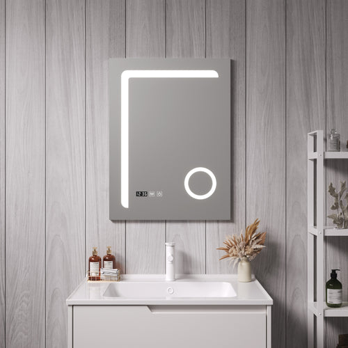 LED - Badspiegel Chambave zilverkleurig in verschillende maten [pro.tec] - premiumXL