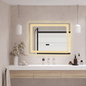 [pro.tec] LED spiegel Casoli zilverkleurig - 4 varianten