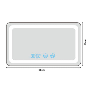 [pro.tec] LED spiegel Casoli zilverkleurig - 4 varianten