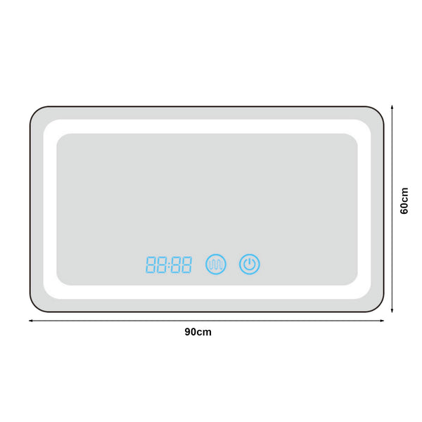 [pro.tec] LED spiegel Casoli zilverkleurig - 4 varianten