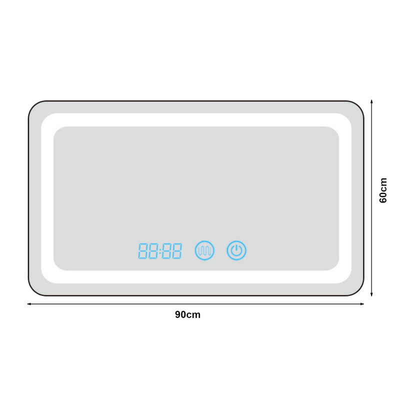 Maatschets [pro.tec] LED spiegel Casoli zilverkleurig - 4 varianten