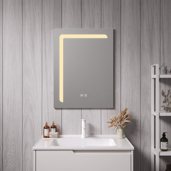[pro.tec] Spiegel Chambave met LED verlichting zilverkleurig - 4 varianten