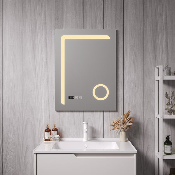 [pro.tec] Spiegel Chambave met LED verlichting zilverkleurig - 4 varianten