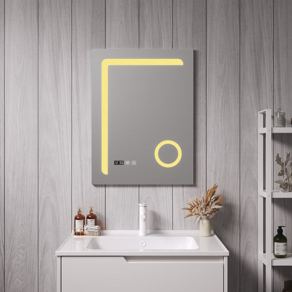 [pro.tec] Spiegel Chambave met LED verlichting zilverkleurig - 4 varianten