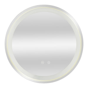 [pro.tec] LED spiegel rond Maratea zilverkleurig - 4 varianten