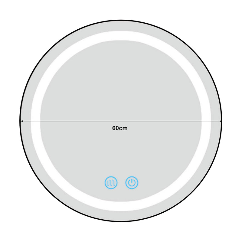 Maatschets [pro.tec] LED spiegel rond Maratea zilverkleurig - 4 varianten