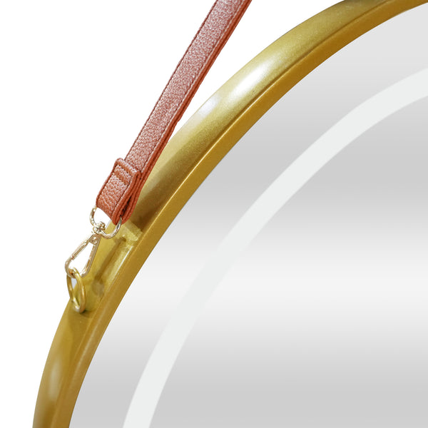 [pro.tec] LED spiegel Picerno rond goudkleurig - 4 varianten