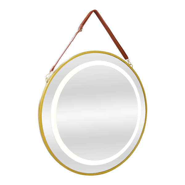 [pro.tec] LED spiegel Picerno rond goudkleurig - 4 varianten