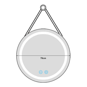 [pro.tec] LED spiegel Picerno rond goudkleurig - 4 varianten