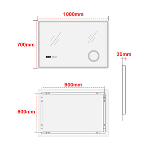 [pro.tec] Spiegel Racale met LED verlichting wit - 3 varianten