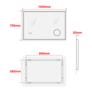 [pro.tec] Spiegel Scafa met LED verlichting - 4 varianten