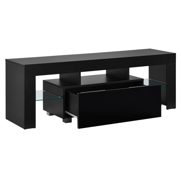 Tv meubel Grimsey met led verlichting, afstandsbediening, planken en lade - verschillende kleuren
