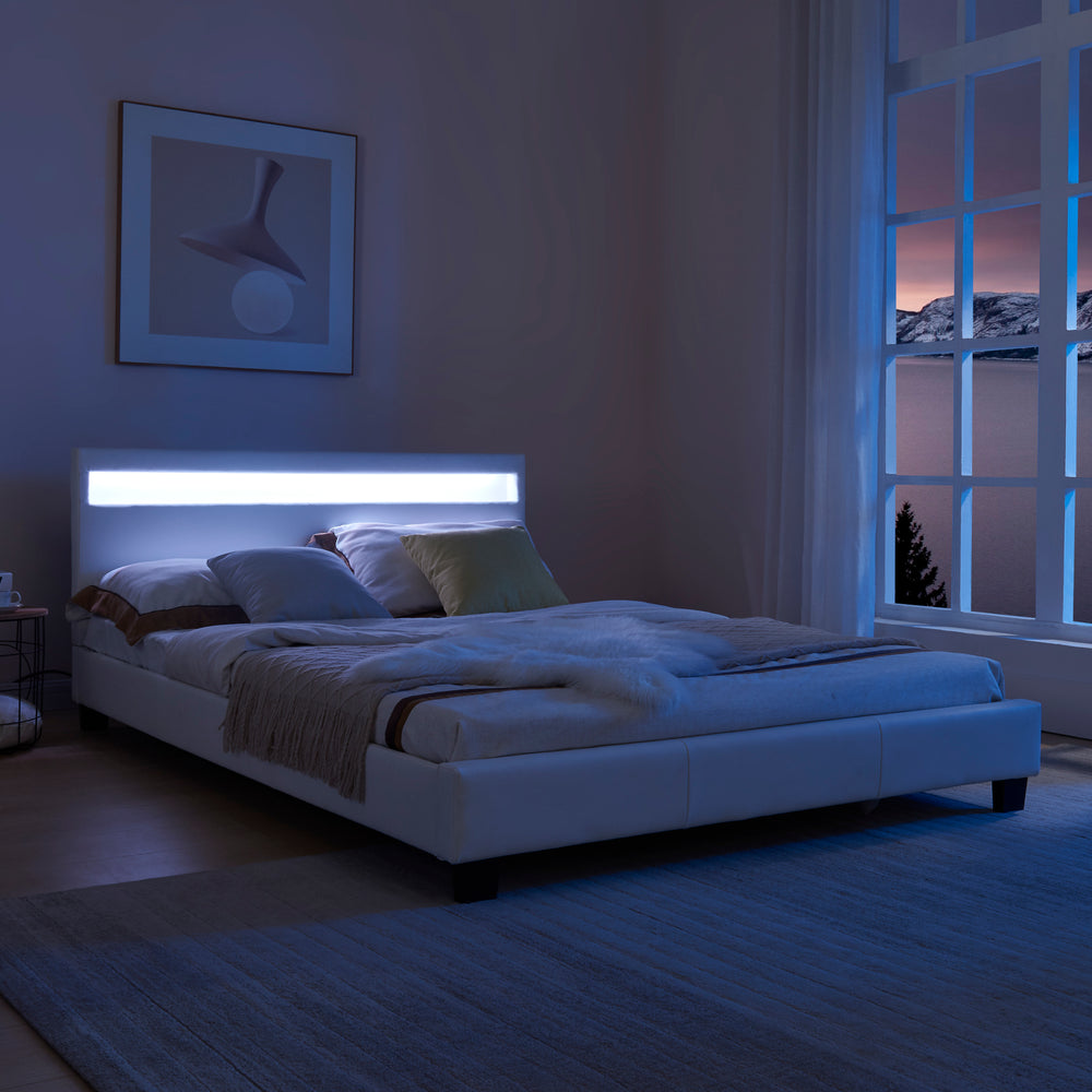 Polsterbett Paris LED RGB verlichting koudschuimmatras in verschillende uitvoeringen Corium - premiumXL