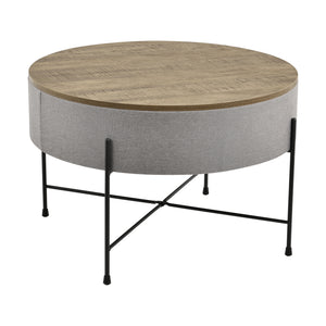 [en.casa] Salontafel Tauranga 40x60 cm walnootkleurig grijs en zwart