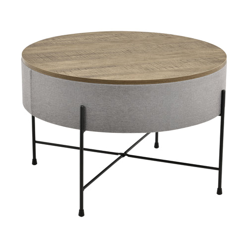[en.casa] Salontafel Tauranga 40x60 cm walnootkleurig grijs en zwart